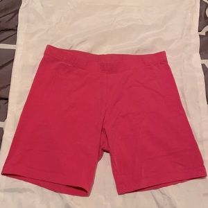 pink biker shorts
